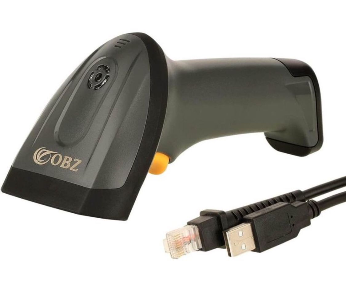 1D Barcode Scanner for Computer, Handheld Barcode Scanners for Inventory, Library, Express, Supermarket, Retail Stores, USB Wired Automatic Laser Bar 