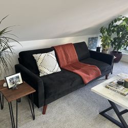 Velvet Futon Couch. 