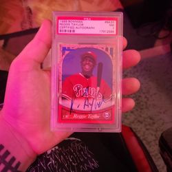 1999 bowman Reggie Taylor Auto graded psa mlb