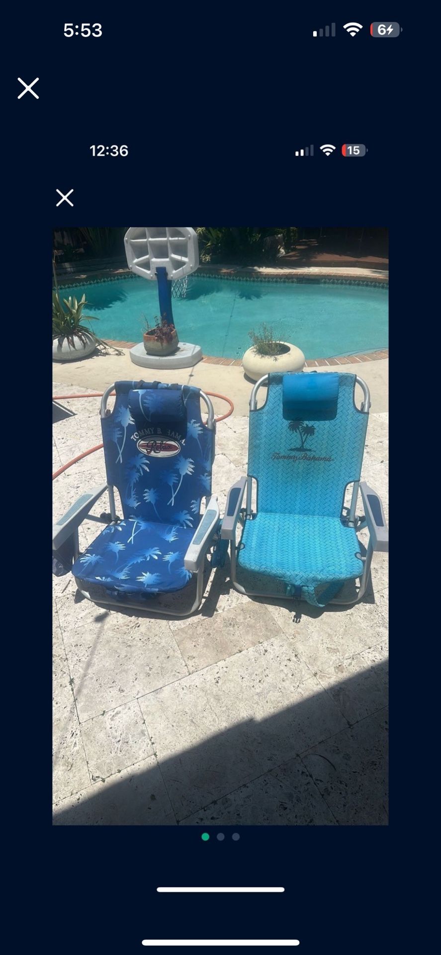 Tommy Bahama Beach Cooler Chairs