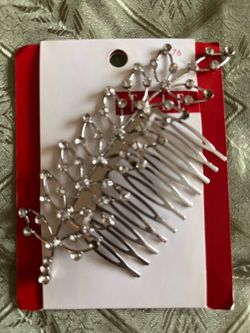 New silver hair comb accessory $10 cash only. Cross posted
