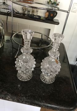 Crystal Oil and vinegar decanters from Germany