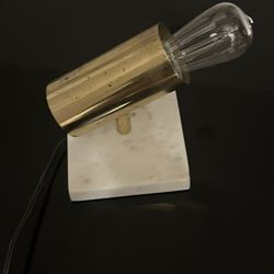 Marble Lamp With Edison Bulb