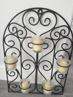 Metal candle holder decor