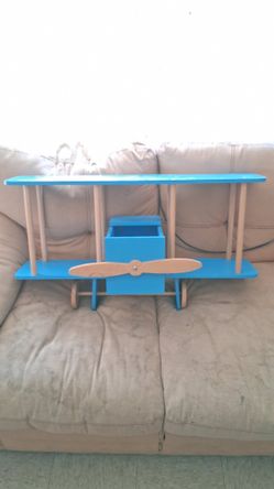 WOODEN SHELF AIRPLANE - AVIÓN MADERA REPISA