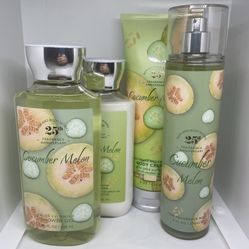 Bath & Body Works Cucumber Melon Body Wash+Lotion+Body Cream+Body Spray
