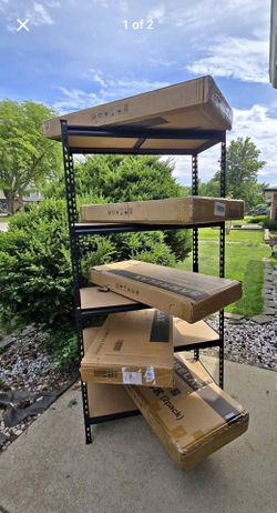 5 Tiers  Metal Storage Shelving Unit 72"H 35.5W 15.5D