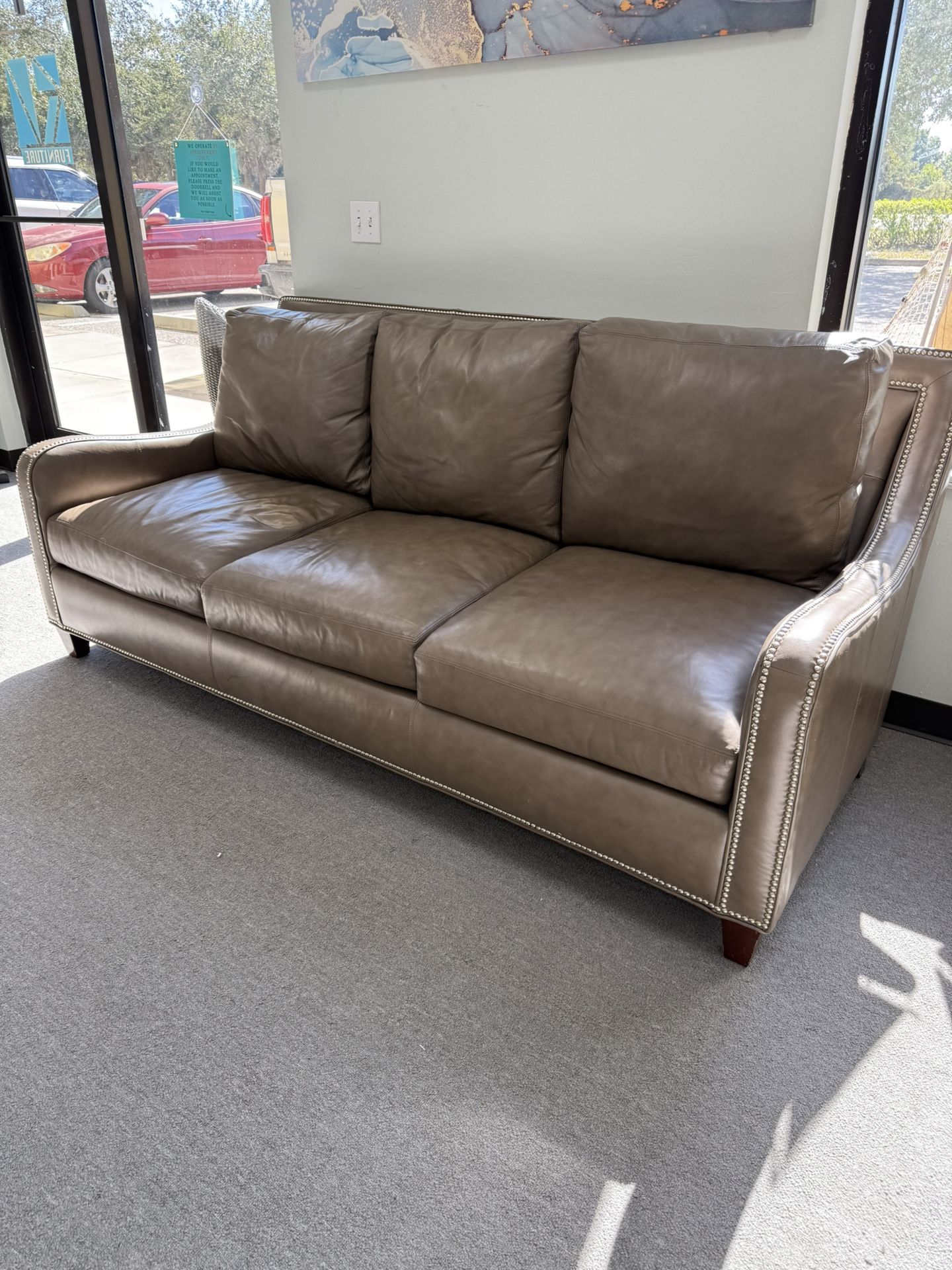 Leather sofa (FREE 24H DELIVERY)
