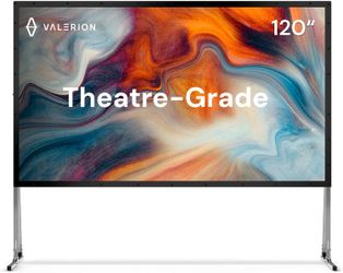Valerion 120" Outdoor Projector Screen w/ Stand – 3-Min Setup, Wheeled Carry Bag, 4K/8K UHD Support, Freestanding, Portable Alloy Frame, 16:9 HD