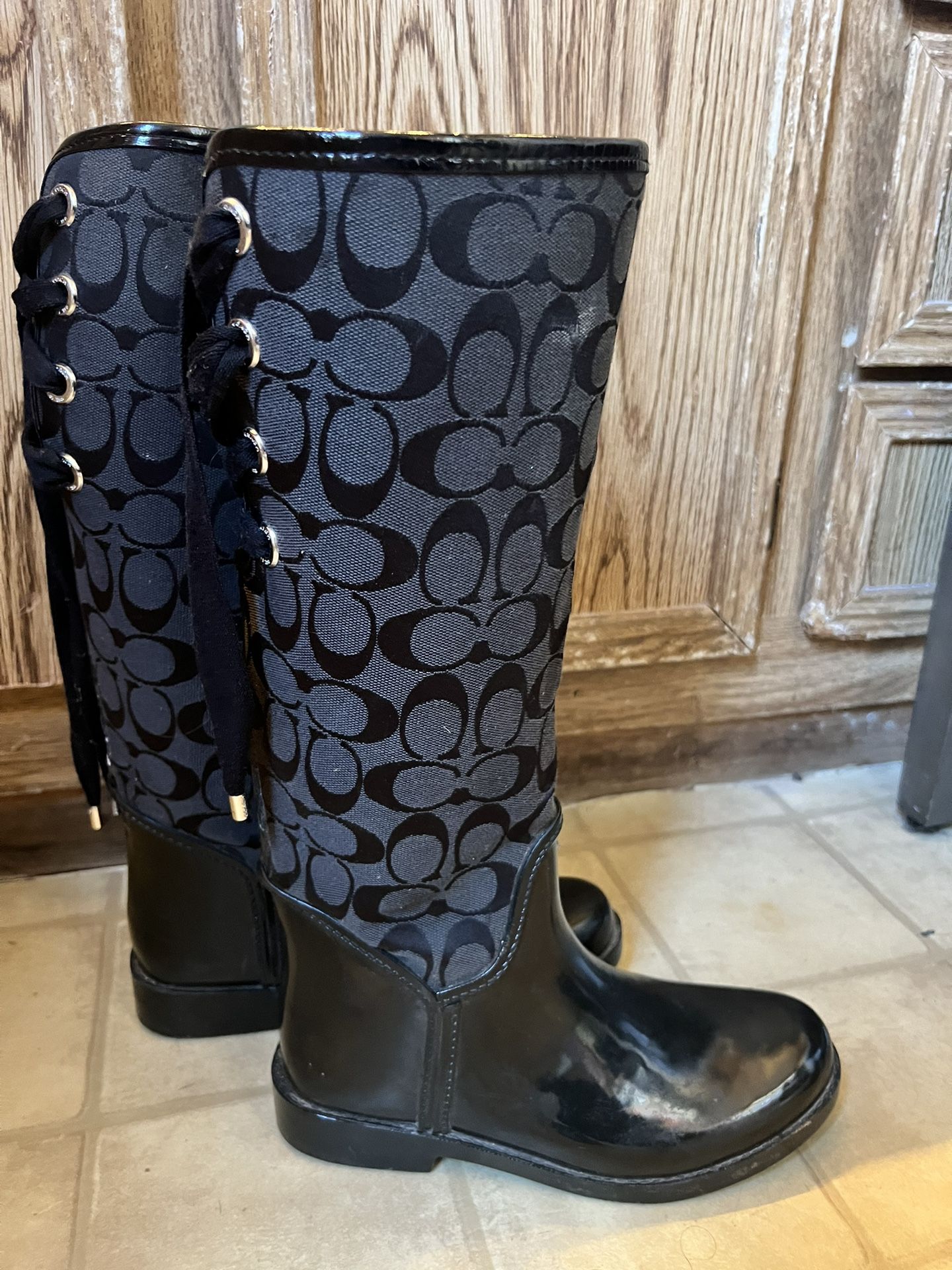 Women Coach Rain Boots