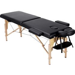 Massage Table Massage Bed Portable Lash Bed for Eyelash Extensions Beauty Tattoo Table Adjustable Black