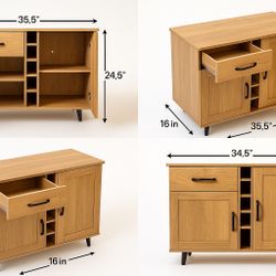 🌟 Wood-Look Storage Cabinet 🌟