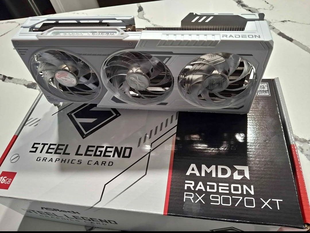 AMD Radeon Steel Legend RX 9070 XT 16gb OC GPU Graohic Card