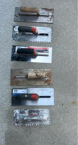 Lot 6 finishing tools trowels masonry drywall concrete hand tools