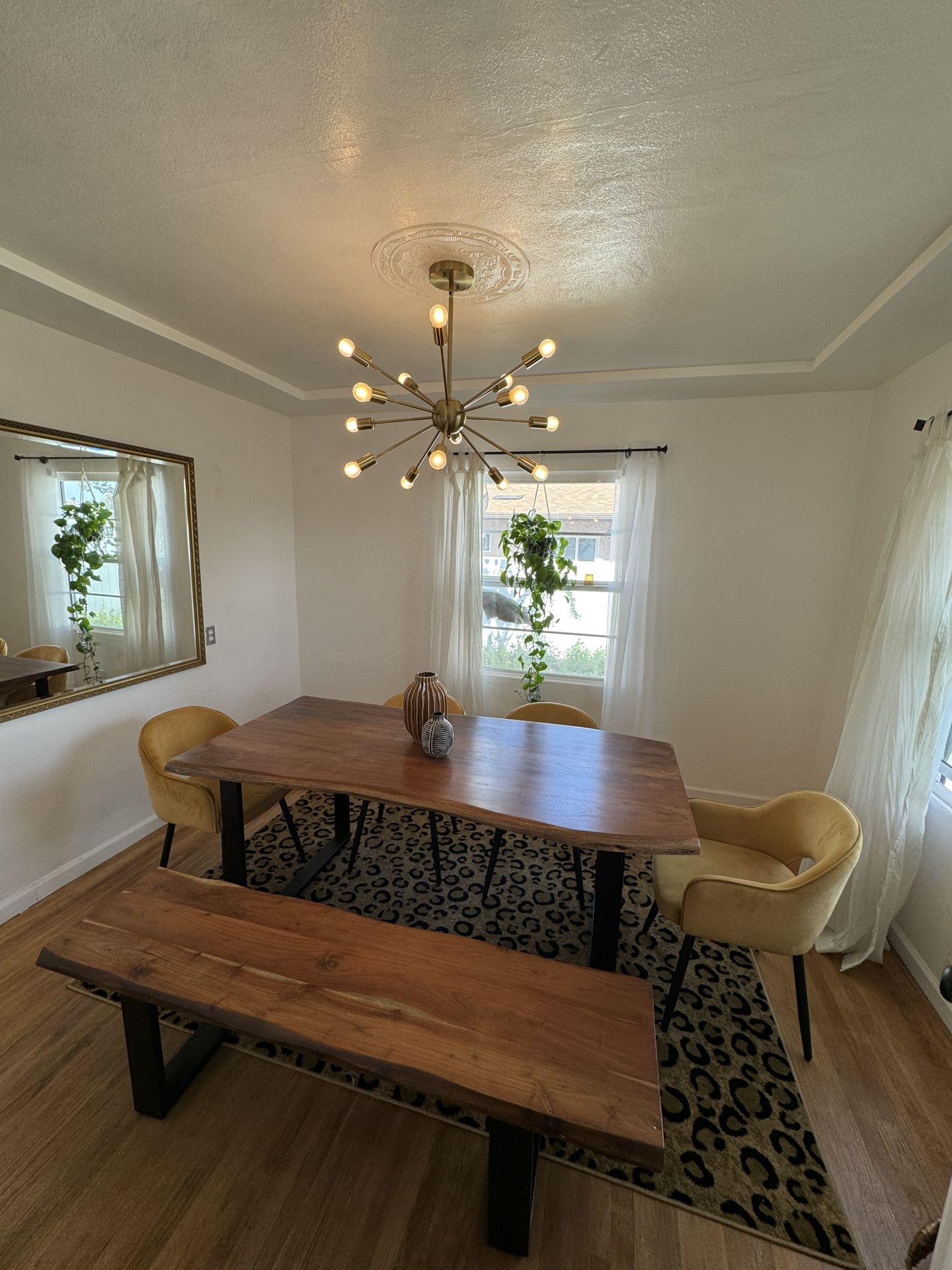 Live edge, dining room table set