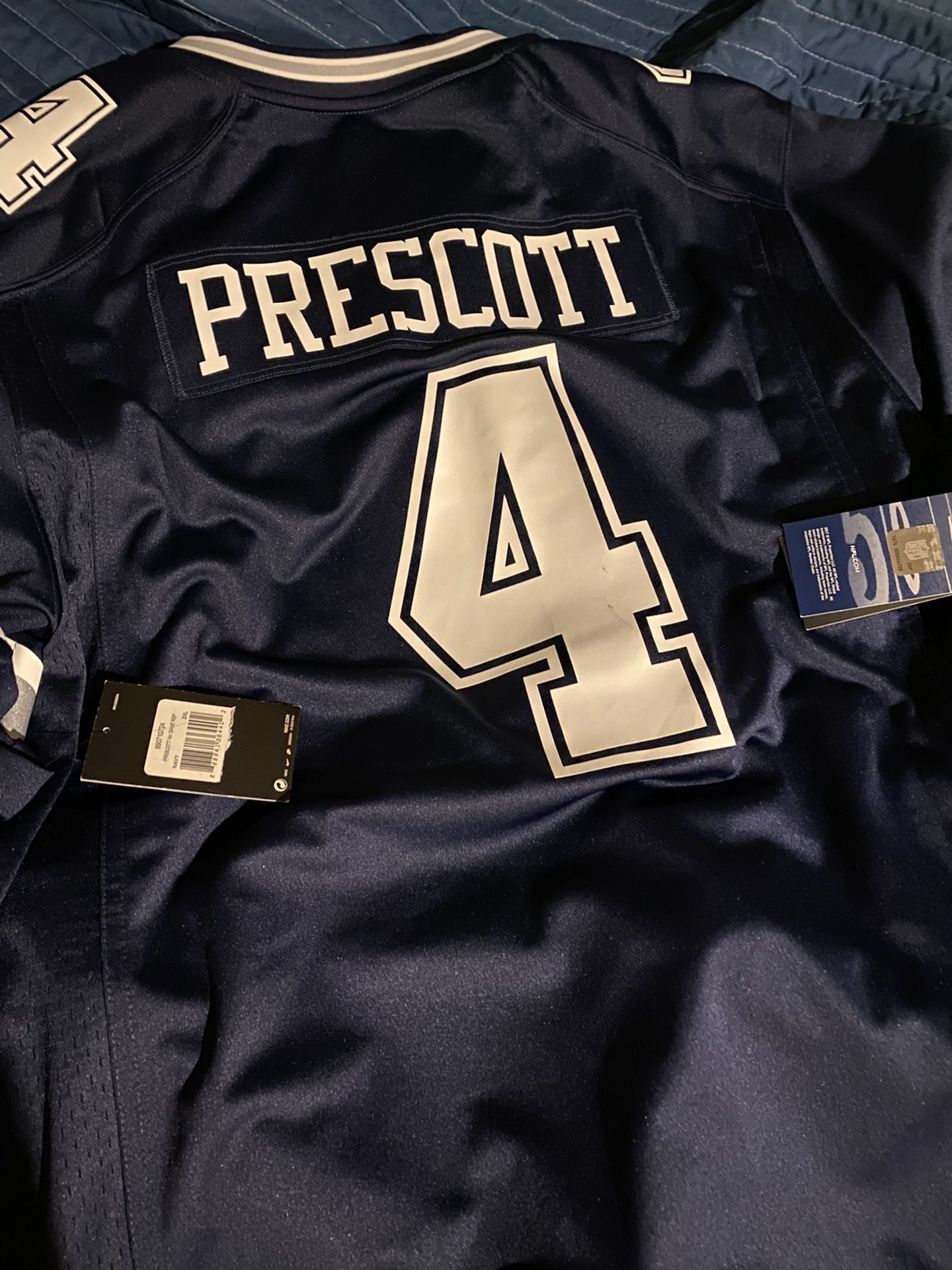 Men's Dallas Cowboys Dak Prescott Nike Navy Game Team Jersey