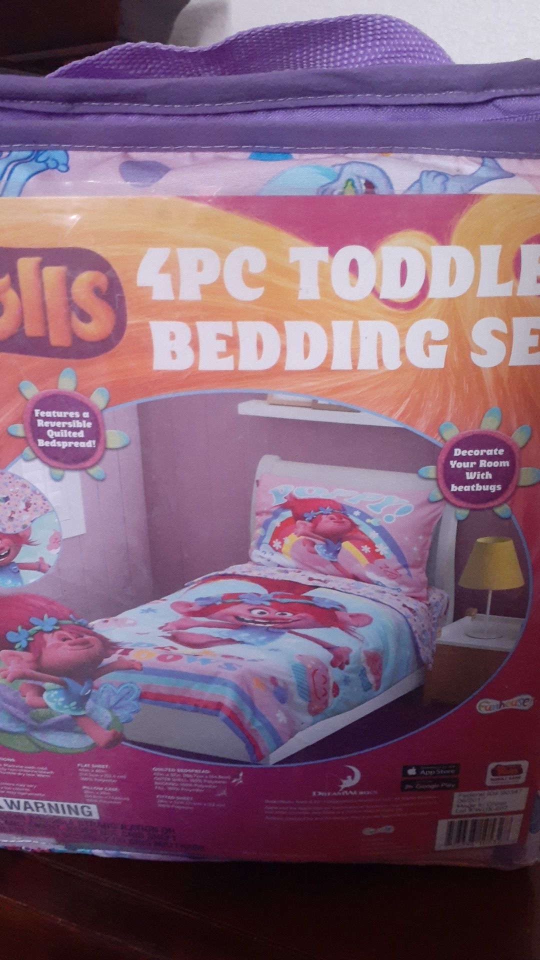 New Trolls toddler bedding set