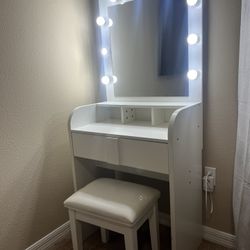 White vanity 