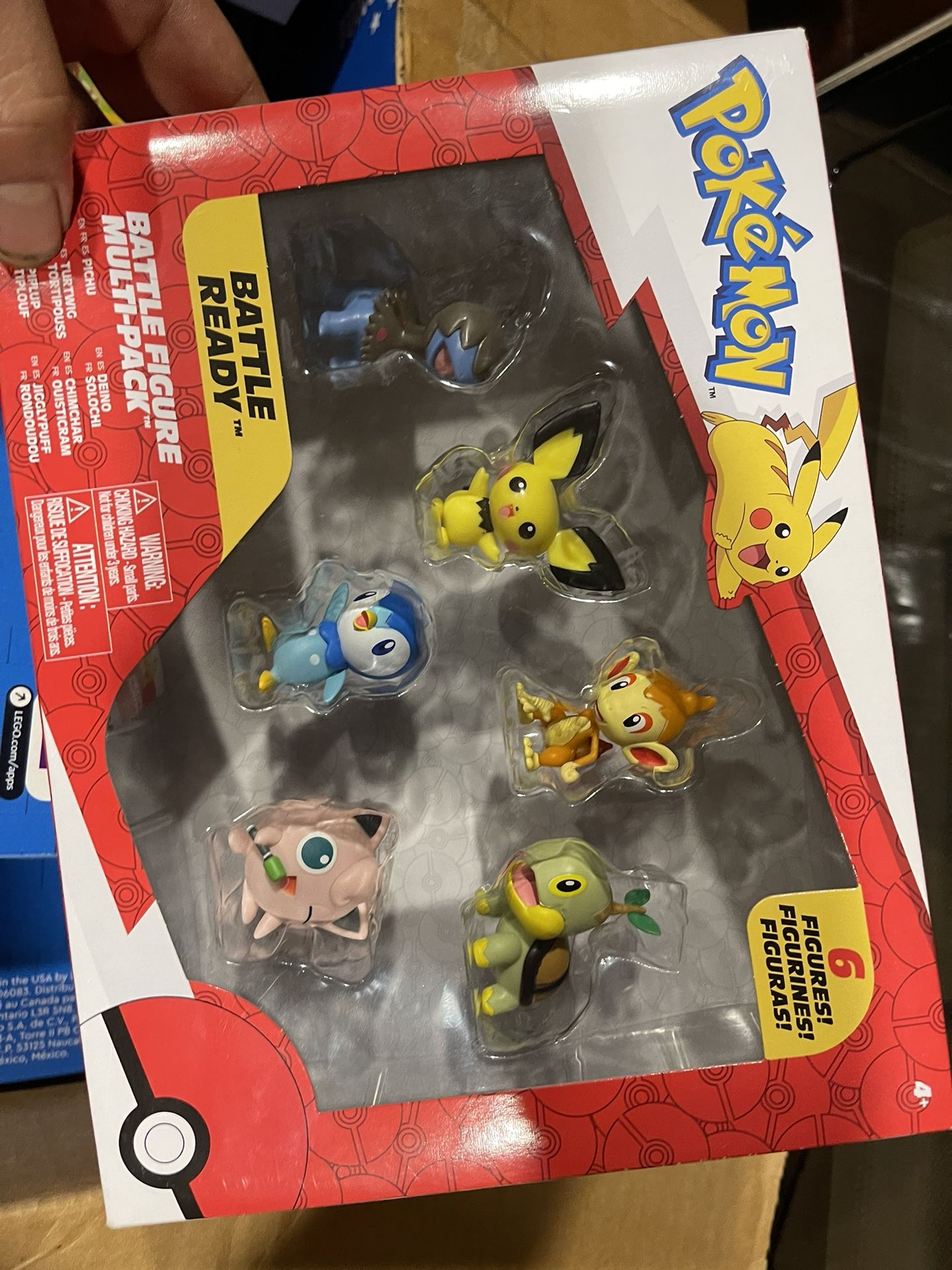 Pokémon Battle Figure Toy Set 6 Piece Playset Includes" Pichu, Yamper, Turtwig, Piplup