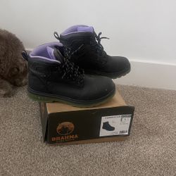 Steel Toe Boots With Hat Size 8 