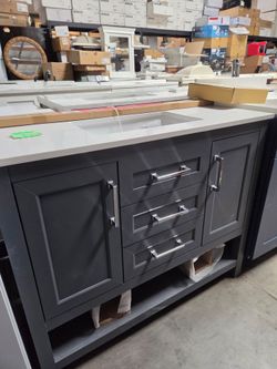 Bathroom Vanity in gray