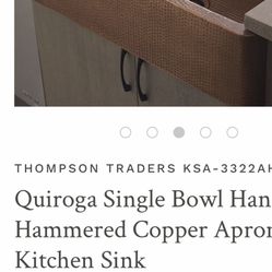 Hammered Copper Farmhouse Sink