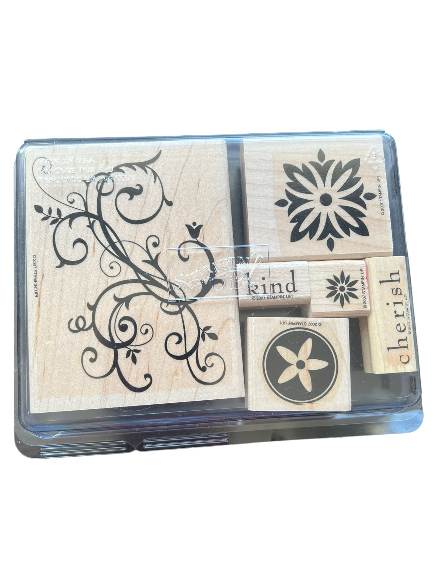 Stampin' Up! BAROQUE MOTIFS Set of 6 Rubber Stamps Cherish Kind Floral Swirls  Add a touch of elegance and charm to your crafting projects with this s