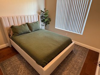Queen size bed frame and mattress