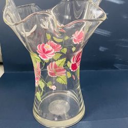 Beautiful Handkerchief Top Base With Hand Painting And Dragonflies 