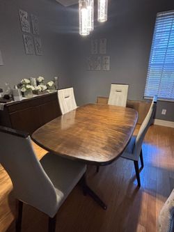 Dining table with hutch