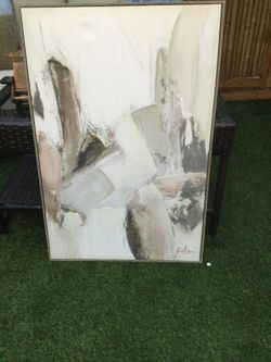 WALL DECORATION, LIKE NEW,  24” W x 36” H, NEUTRAL COLOR