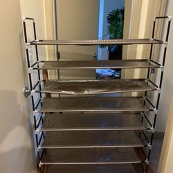 9 tier shoe rack, storage organizer