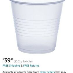 Dart Y35 3.5 oz Trans Ribbed Wall PS Cup (Case of 2500)