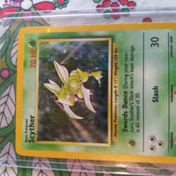 Pokemon Scyther holo Misprint Error Card "Logoless"