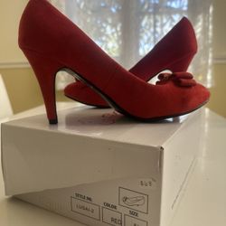 Red Vintage Style Heels 