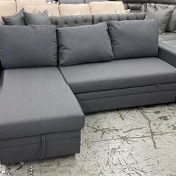 New All In One Grey Sectional (Finance And Delivery)