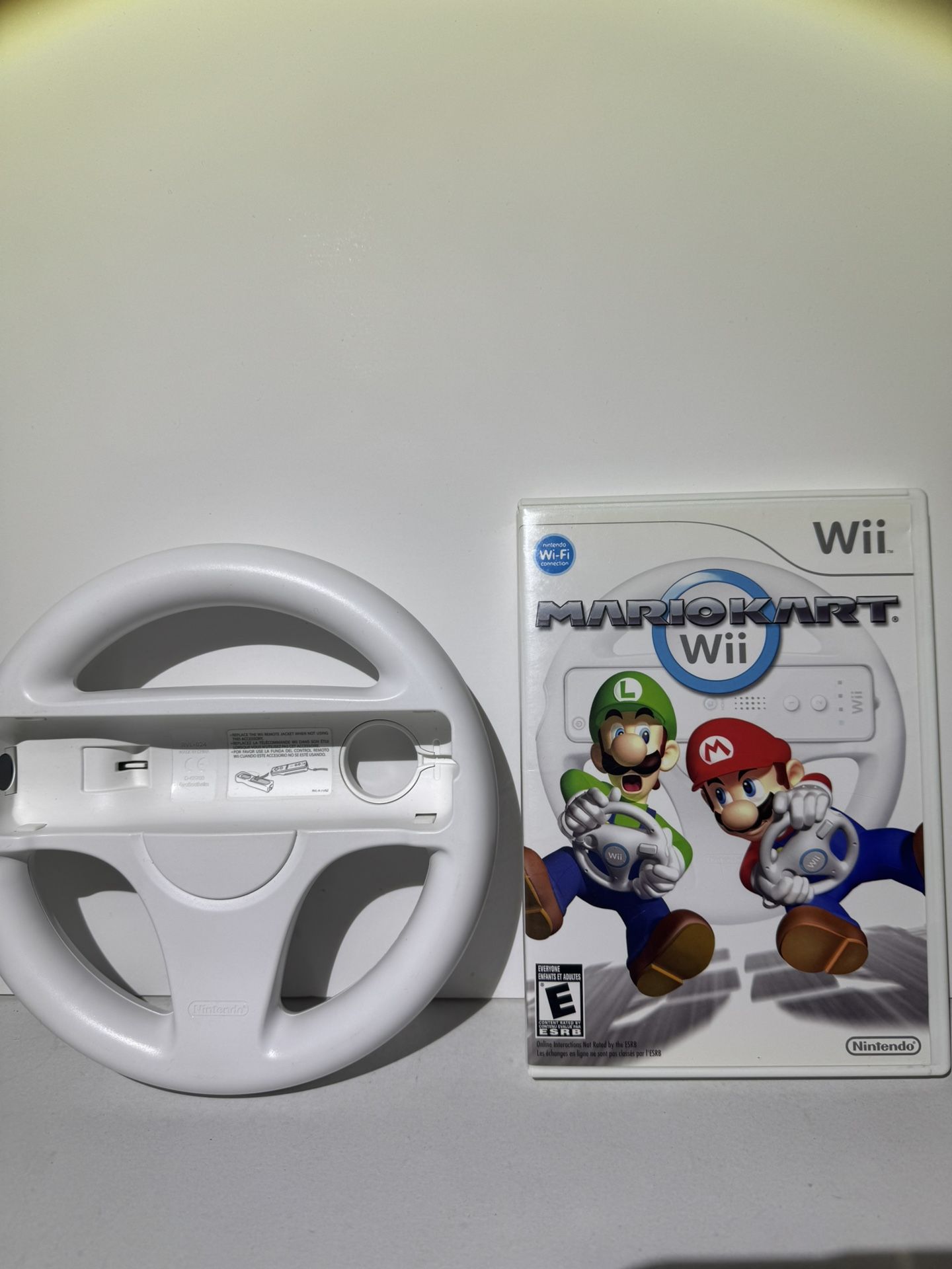 Mario Kart Wii (Nintendo, 2008) CIB Authentic With Wheel Tested Mint