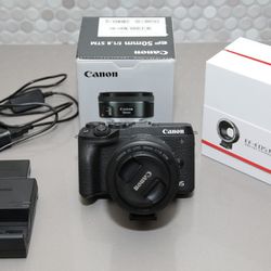 Canon EOS M6 Mark II 32MP  Mirrorless Digital Camera with 50mm f1.8 Lens