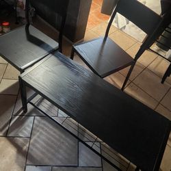 Black Mini Table and Chairs