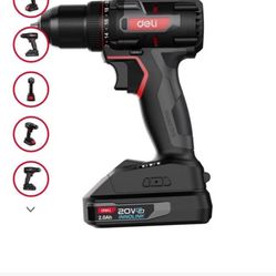 Nice German engineered 20 V cordless drill with two batteries and a charger and a carrying case