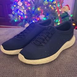 Clarks Cloudsteppers Nova Step Embellished Bungee Sneakers Shoes Navy Size 7