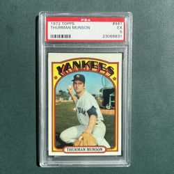 Vintage 1972 Topps #441 Thurman Munson. PSA EX 5. Negotiable 