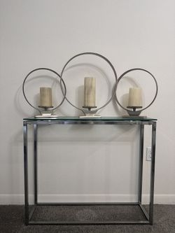 Glass Table/ Candles Included