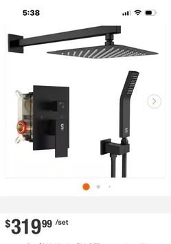 Luxury 3-Piece Shower System w/ 10 in. Rain Head and Handheld Shower and Metal Shower Faucet