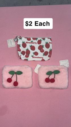 Strawberry Coin Bags $2 Each