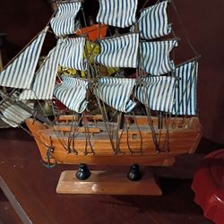 Vintage HMS Ship Model