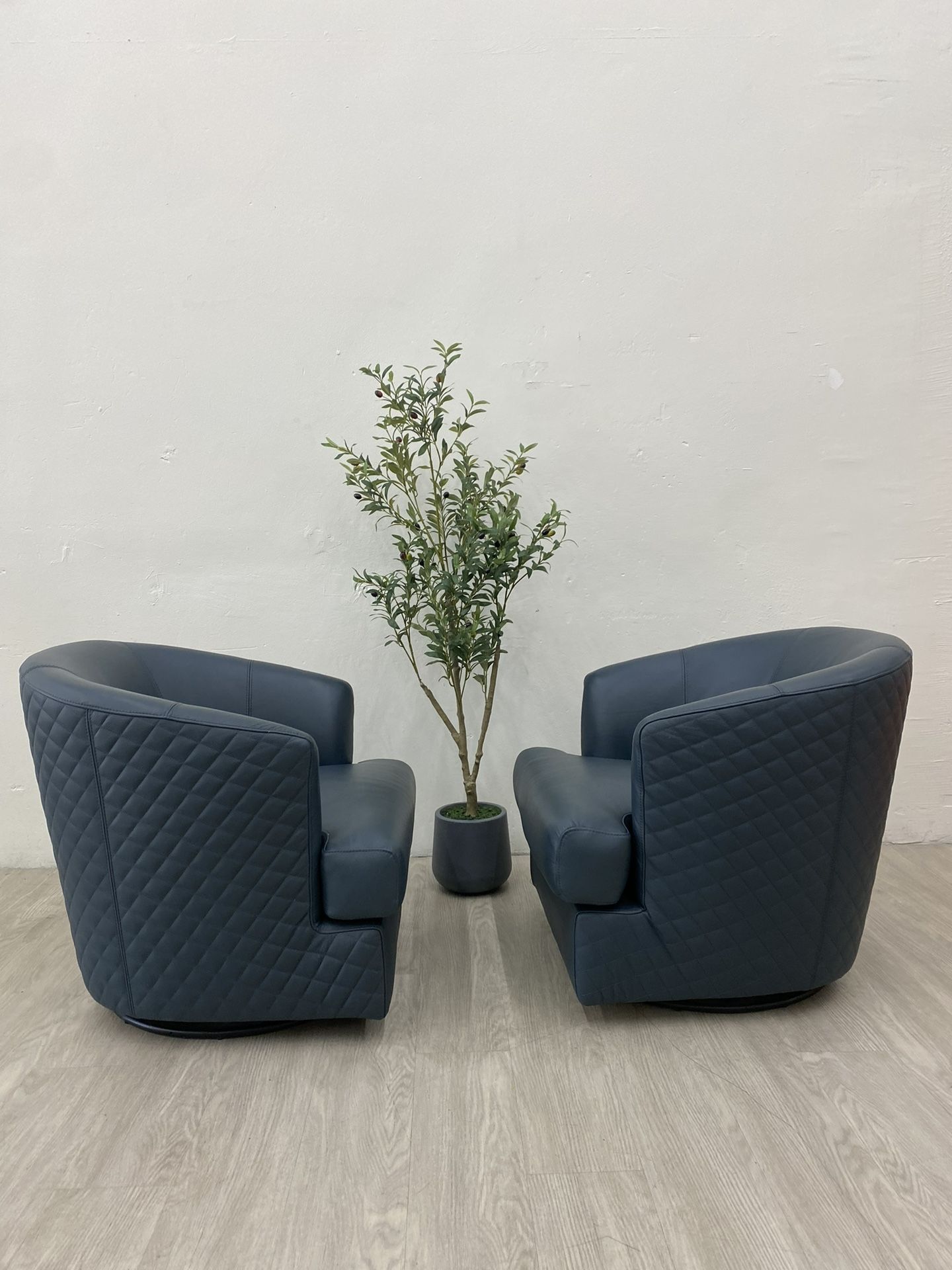 Belfield Top Grain Leather Swivel Chair