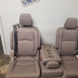 BRAND NEW TAN CLOTH BUCKET SEATS WITH SEATBELTS AND MIDDLE SEAT 