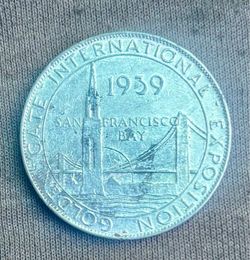 Vintage 1939 Golden Gate International Exposition Aluminum Token