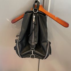 Faux Leather Black backpack